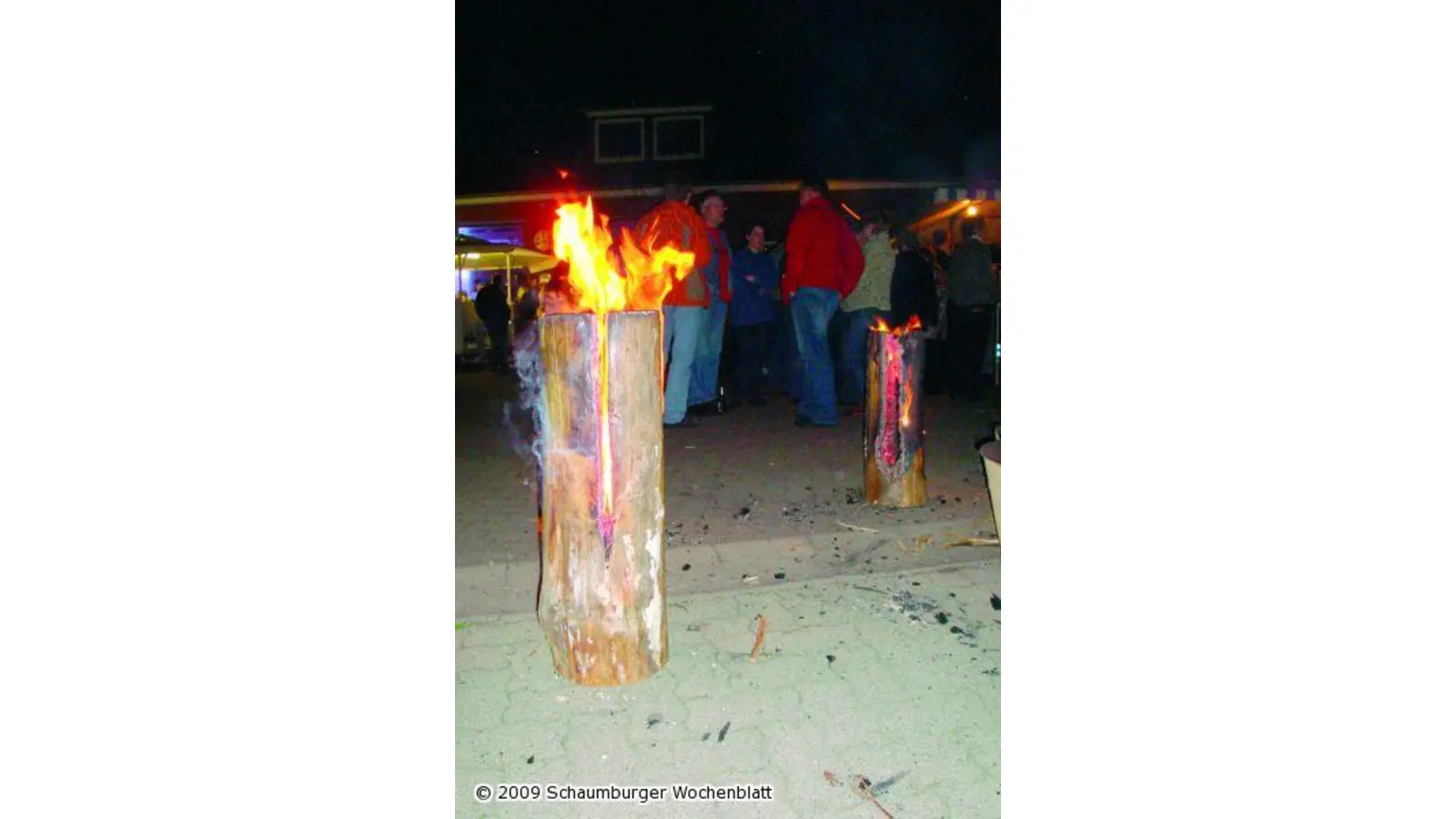 Das Osterfeuer als Schwedenfeuer (Foto: red)
