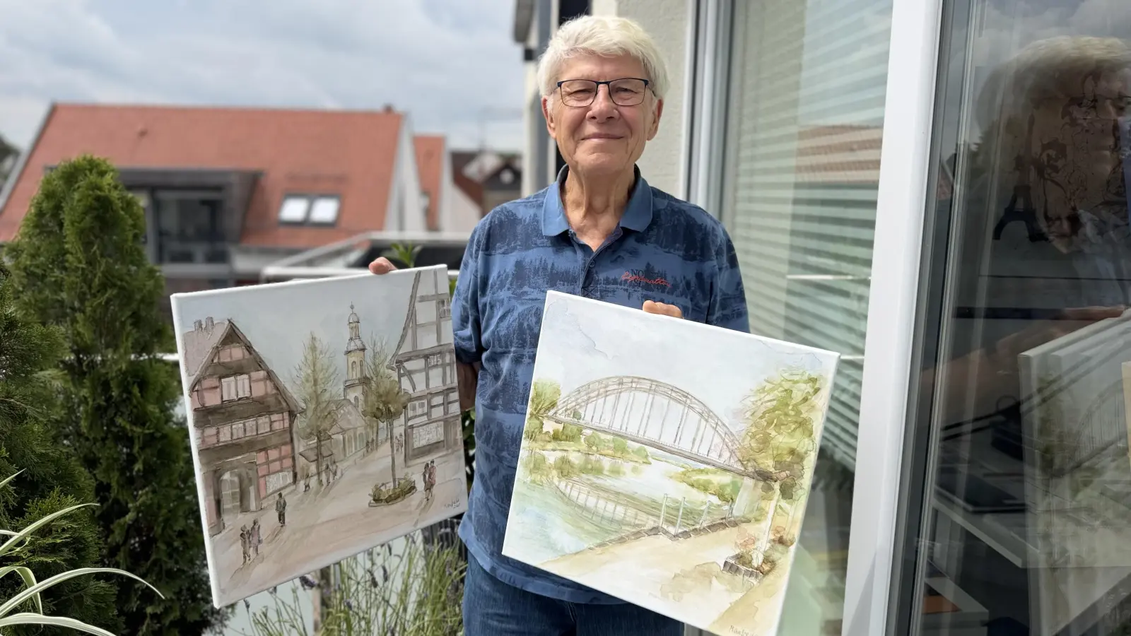 Der Künstler Helmut Manfreda ist neu in Rinteln und fühlt sich hier sauwohl: „Hier passt für mich einfach alles!” (Foto: ste)