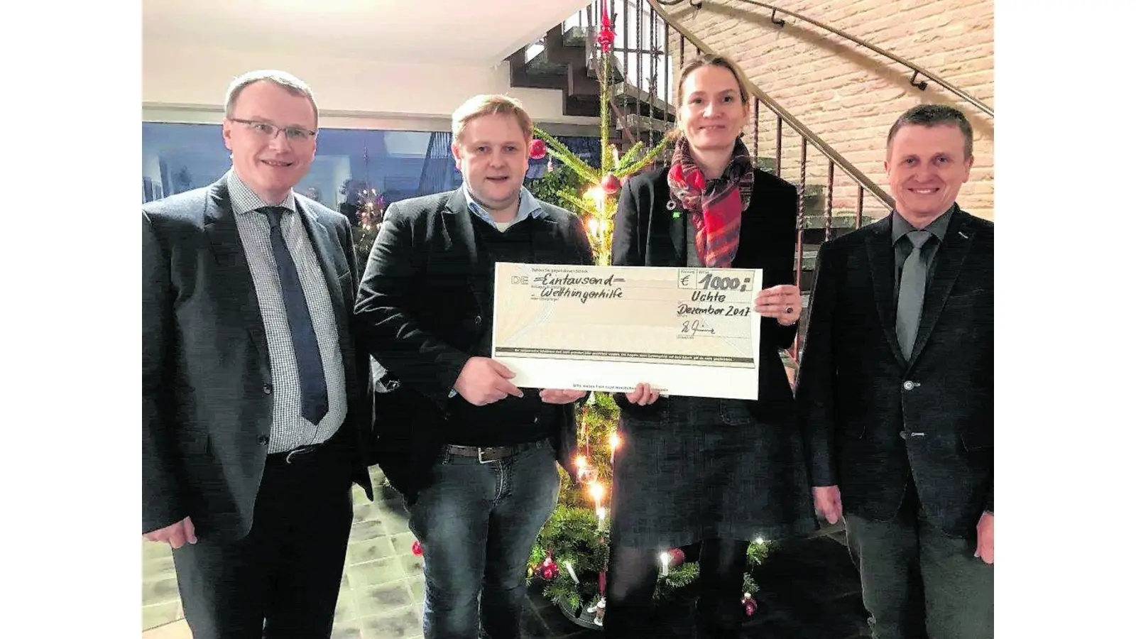 Spendenübergabe an die Welthungerhilfe (Foto: jb)