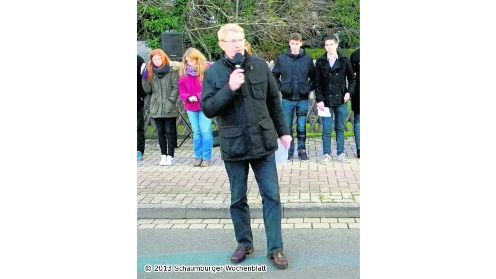Schüler gestalten eine Gedenkfeier (Foto: wtz)