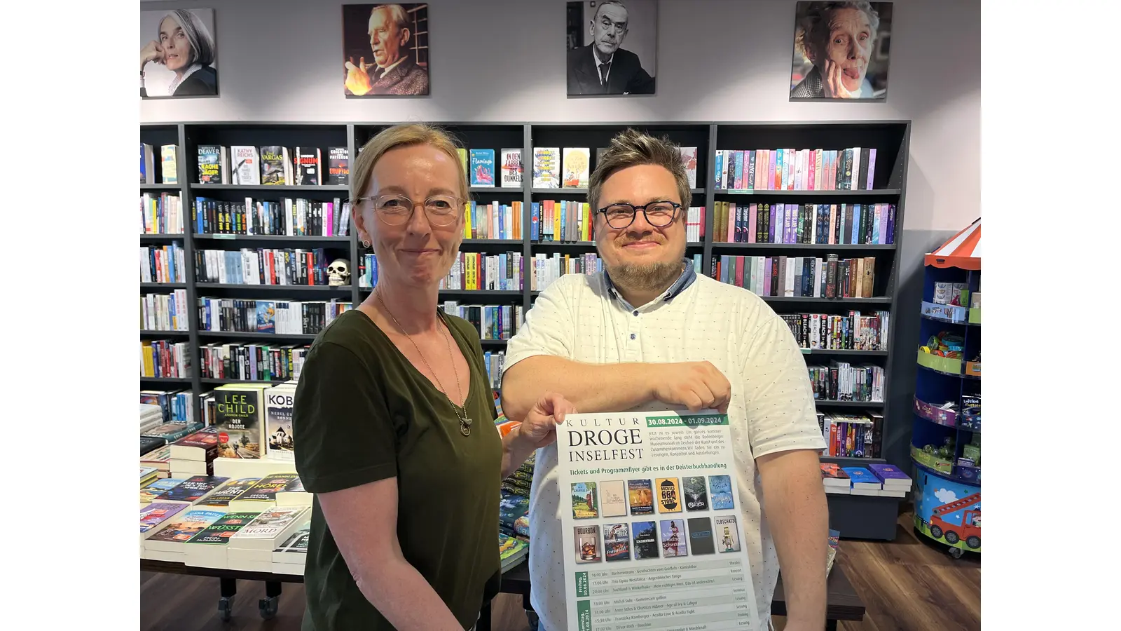 Nicole Diete und Lars Pasucha haben viel Arbeit in das erste „KulturDroge Inselfest” gesteckt. (Foto: nd)