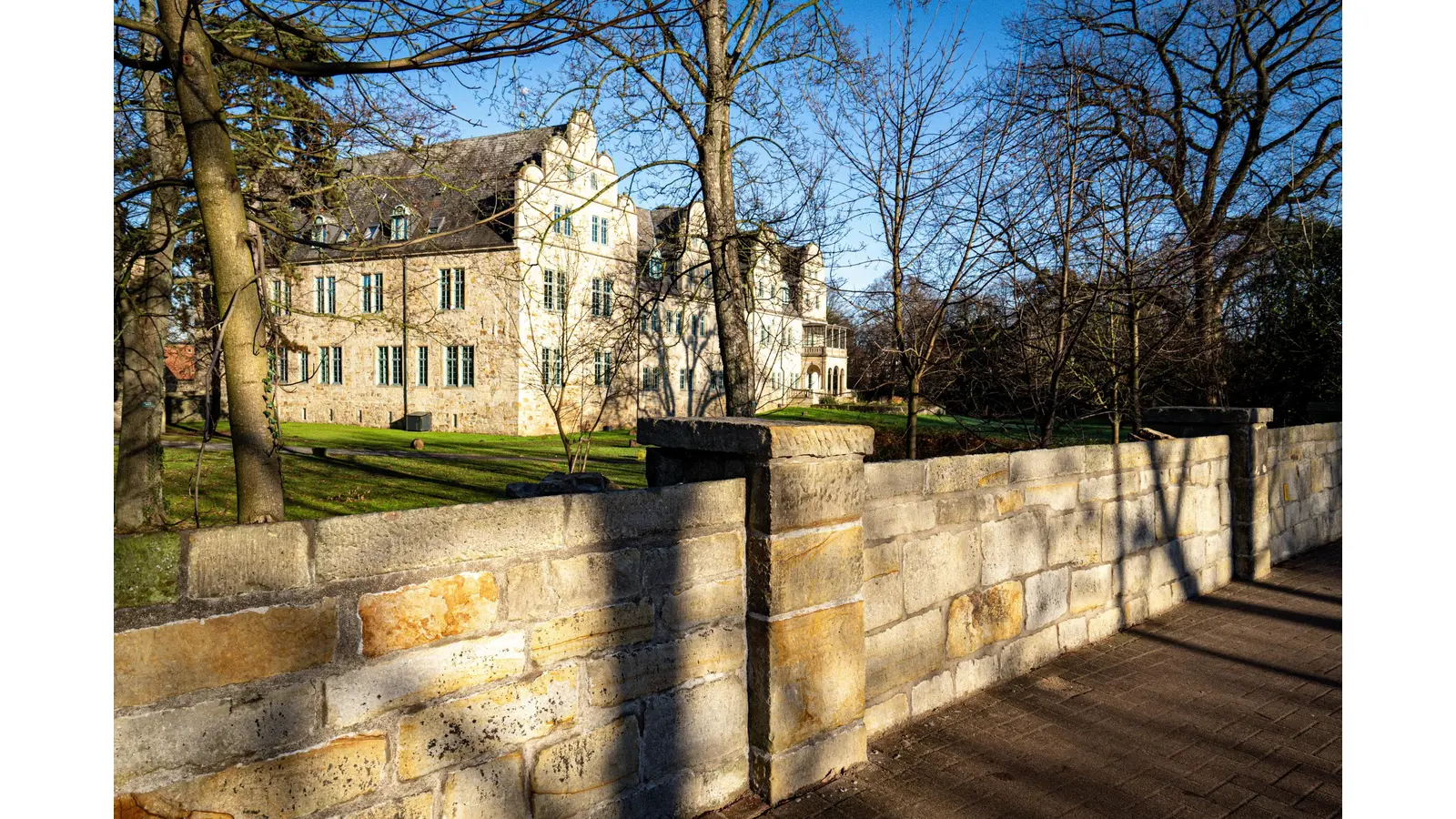 Die Mauersanierung am Stadthäger Schloss ist abgeschlossen. (Foto:  Staatliches Baumanagement Niedersachsen)