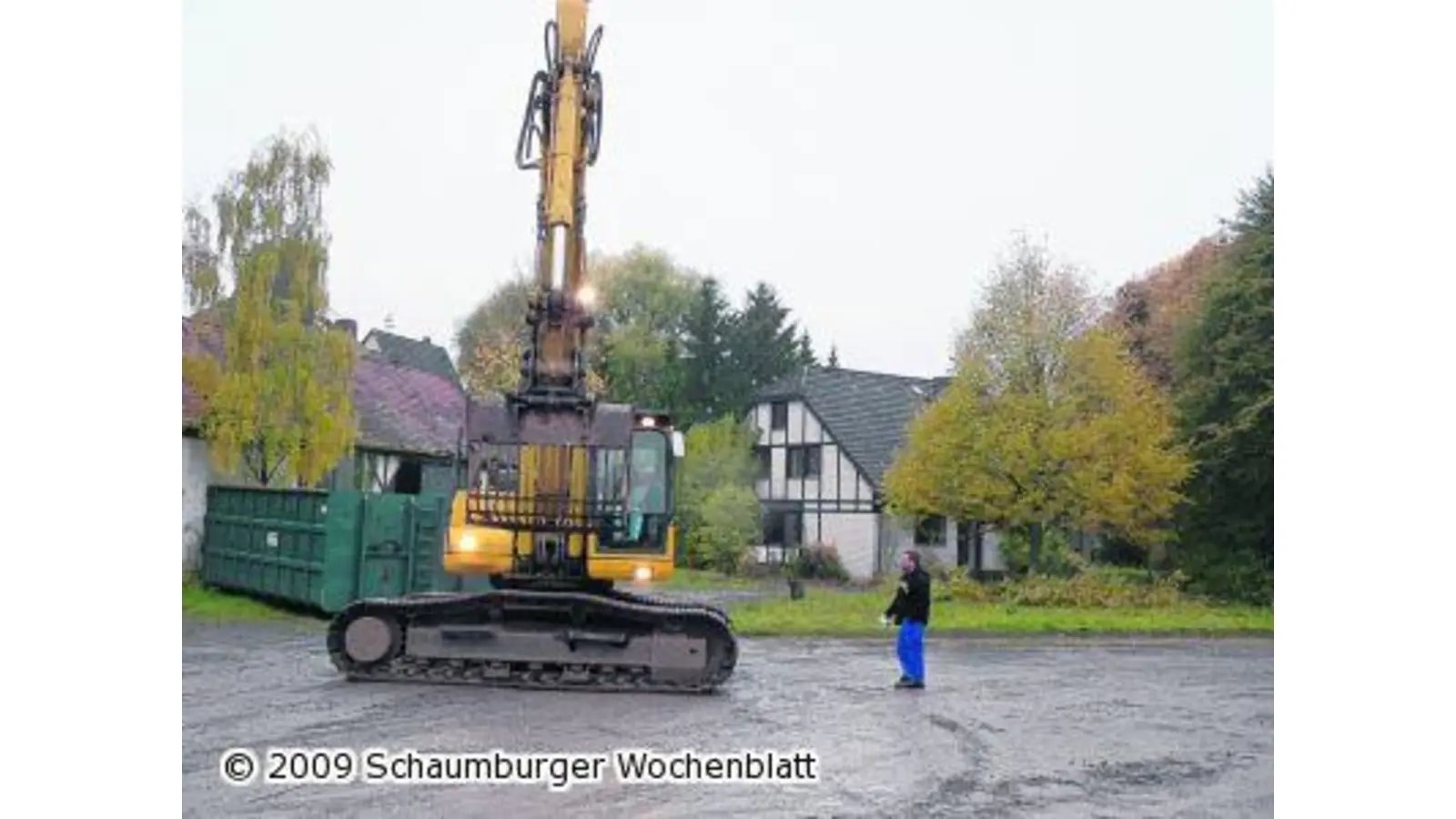 Abriss vor dem alten Schloss (Foto: al)