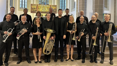 Gestalten den Abend: Das Blechbläserensemble Jubilate Deo. (Foto: Benjamin Dippel)