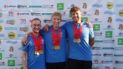 Für den Schützenverein Luthe erfolgreich (v.li.): Moritz Faltinat, Alexander Karl und Marlon Feldhaus. (Foto: privat)