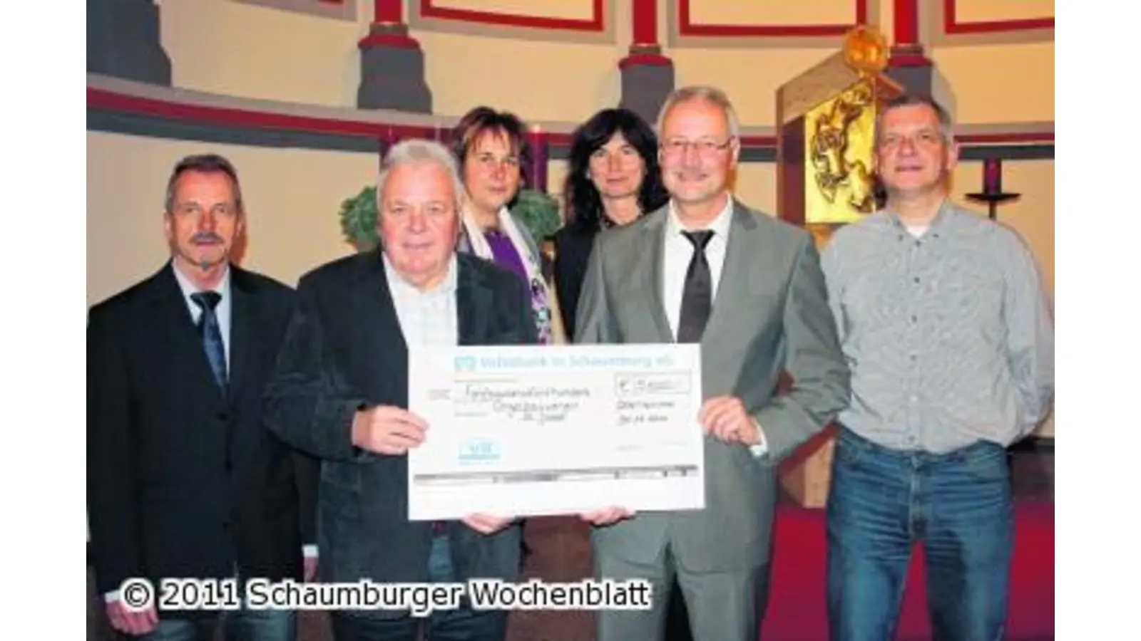 Dicker Scheck sorgt in der Kirche für himmlischen Klang (Foto: pp)