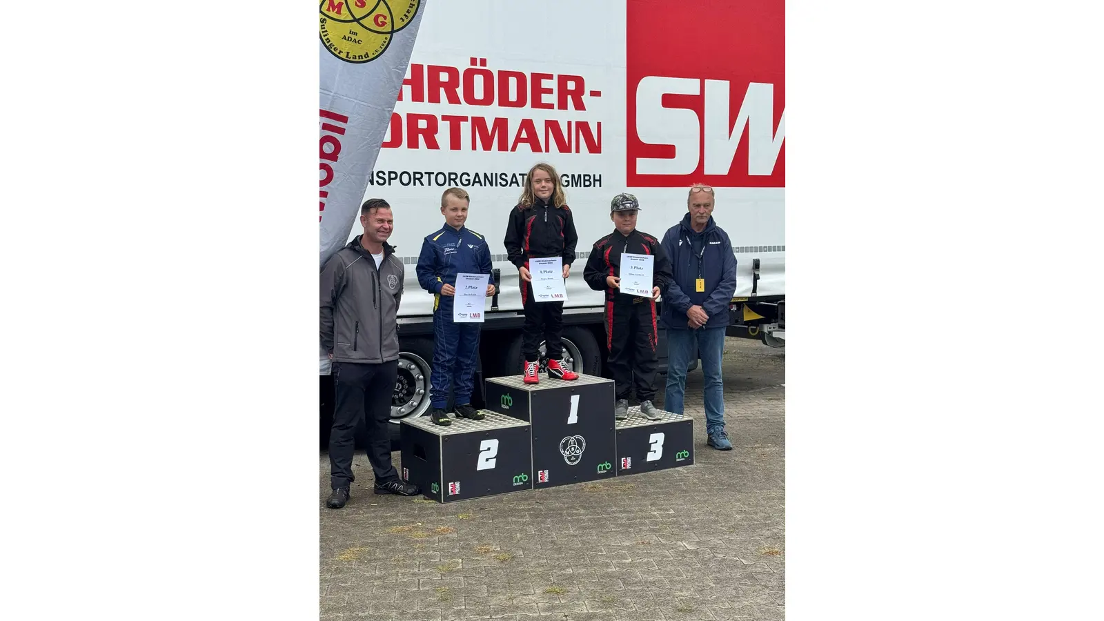 Die SMC-Fahrer Henry Rinne und Milan Gebhardt werden für Platz eins und drei der K1 in der Meisterschaft ausgezeichnet. (Foto: privat)