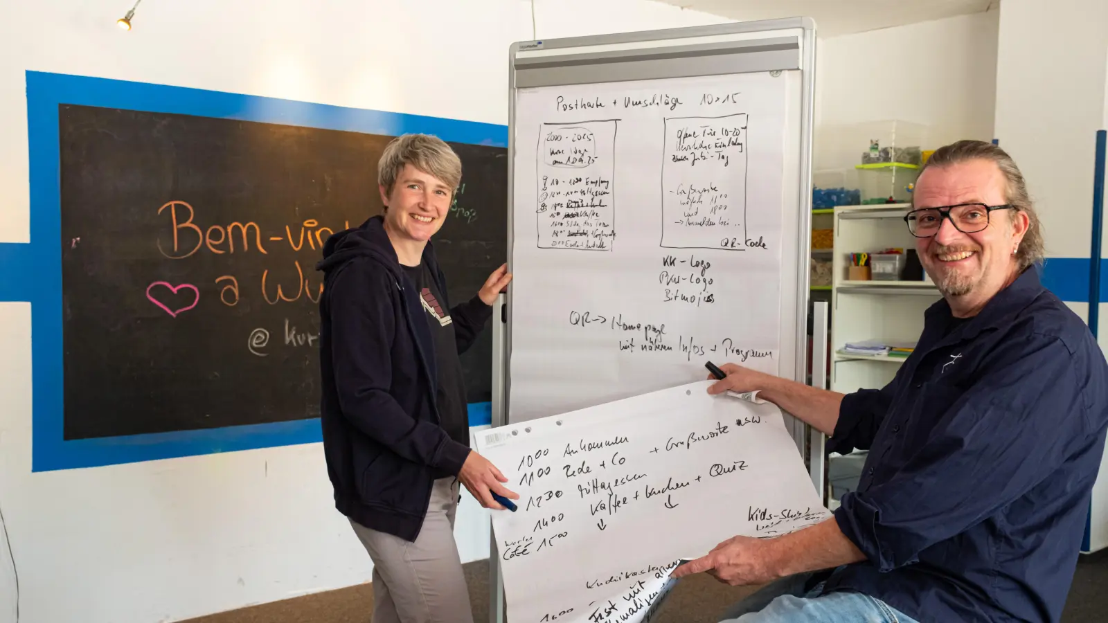 Die Vorbereitungen auf die Party im September laufen: Nicole Brickwedel und Stephan Kuckuck haben einiges zu planen. (Foto: Mirko Bartels)
